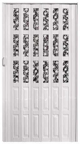 Porta Scorrevole a Scomparsa con Vetro Acrilico, Porta Pieghevole for Interni in Alluminio Larga 50 60 70 80 90 CM Porta Multifold Magnetica for Porta della Cucina, Incluso Hardware di Installazione(1