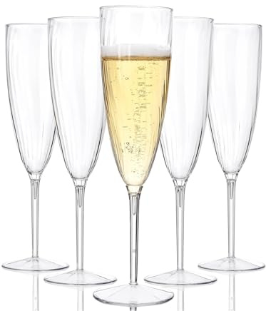 WDF 36PCS Clear Champagne Flutes Plastic