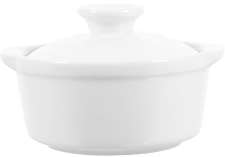 Alipis Bol Céramique Avec Couvercle Et Anses Bol à Soupe Hermétique Et Polyvalent Pour Soupes Riz Et Desserts Stable Et Pratique Porcelaine Lisse
