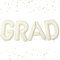 DazzJoy Graduation Deko Luftballon, 16 Zoll Cremeweiß ABI 2025 Bachelor Deko Buchstaben Helium Ballons, Abschluss Deko Folienballon, Prüfung Bestanden Deko Luftballons für Congrats Bestandene Prüfung
