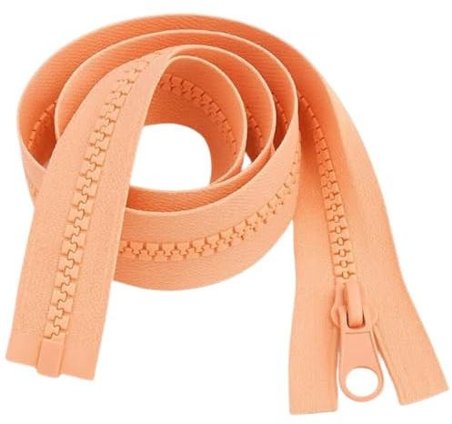 Zip grosso da 36 pollici (91 cm) color pesca - Chiusura lampo separabile #5, ideale per giacche, cappotti e riparazioni di tappezzeria | Giddy Square