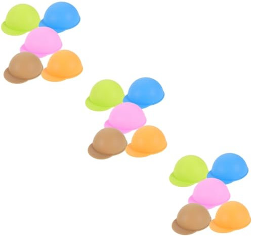 Mobestech 3 Series Tapas De Silicona para Reutilizables Colores para Mantener De Refrescos Y Picnic Y Camping 5 Piezas X 3