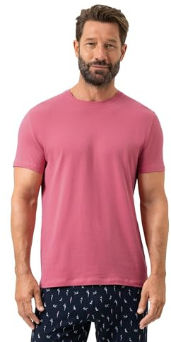 Mey Nachtwäsche Serie Relax Herren Homewear Shirts Raspberry Soda (L)