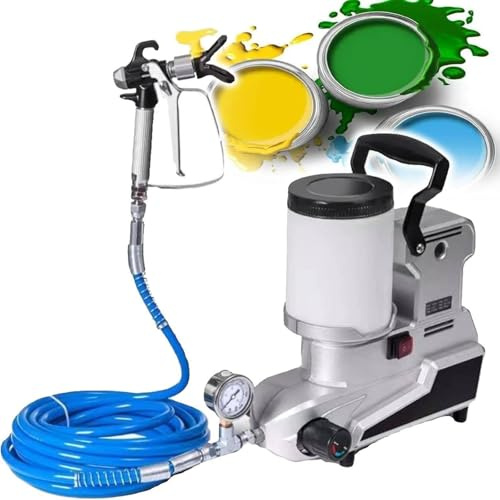 Pulvérisateur De Peinture sans Air, Machine De Pulvérisation De Peinture Murale Portable avec Trémie De 2 L, Protection Contre La Surchauffe, pour Murs Intérieurs Et Extérieurs, Meubles