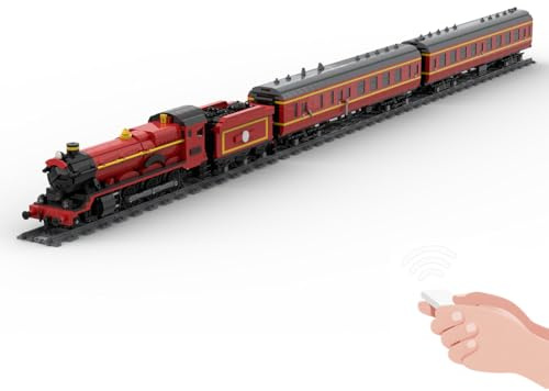 Kaoliscious 406 Dampflokomotive Zug Klemmbausteine Bausatz 2988 Teile RC Lokomotive Modell mit Schienen Bausteine Geschenk für Erwachsene
