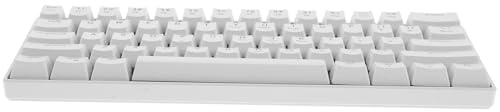 Kisangel Clavier Mécanique avec Rétroéclairage RGB Filaire 61 Touches Blanc Design Ergonomique Compatible PC et Ordinateur Portable pour Gaming et Travail