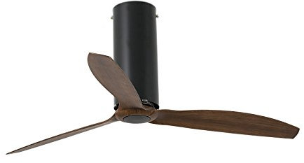 Faro Barcelona 32037 - TUBE FAN Ventilador de techo ø128 cms Negro Mate 3 Palas Madera