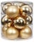 MAGIC Weihnachtskugeln Glas 8cm 12 STK. Christbaumkugeln Farbe: Brokat Gold Glanz matt