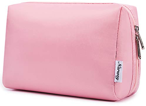 Narwey Make up Tasche Damen Schminktasche Kosmetiktasche Kulturtasche Damen Kulturbeutel, Makeup Tasche Makeup Bag (Rosa, Groß)
