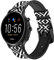 Ruta Pattern Leather Smart Watch Band Strap For Fossil Hybrid Smartwatch Nate, Hybrid HR Latitude, Hybrid Smartwatch Machine Size (24mm)