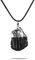 Galvanisierter Roher Schwarzer Turmalin-Anhänger mit Silber - Kristall-Heilschmuck | Ideal zur Reinigung und zum Schutz der Aura vor negativen Einflüssen | Mode schwarzer Turmalin-Schmuck