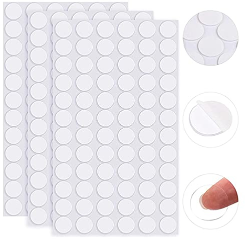 Hezhou 500 Stück Klebepads Doppelseitig Durchmesser 10mm Waschbares Spurloses Klebeband Nano-Klebepads Doppelseitig waschbares Geeignet zur Montage von Schildern Tafeln Streifen und Skalen