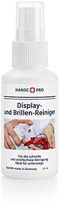 HANSE PRO Brillen-Reiniger, 1 x 50 ml I Brillen-Pflege I Reinigungs-Spray I schnelle und streifenfreie Reinigung von Brillen und Display-Oberflächen I ideal für unterwegs