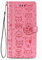 Fertuo Cover per iPhone 13, Custodia Portafoglio a Libro in Pelle Flip Cover con Porta Carte, Chiusura Magnetica [Disegni di Gatto Cane] Case Antiurto per Apple iPhone 13, Rosa