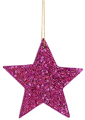 Gift Company - Opium, Hänger Stern, Perlen, pink