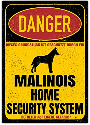 Malinois Belgian Mali Plaque de porte avec système de sécurité pour chien
