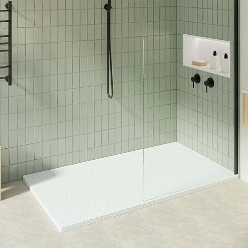 KOES - Plato de Ducha de Resina Modelo OBI – 80x160 – Blanco RAL 9003