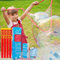 4 Pack Party Box Giant Bubble Wands Including 2 Gallons of Huge Bubble Solution Mix Refill for Huge Bubble Maker Liquid Big BubblesPARTY Outdoor Summer Toys Activities for Kids Boys and Girls Kit