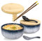 FHzytg 2 Stück Japanische Ramen Schüssel Aus Keramik Mit Deckel - Pho Suppen Schale, Salat Bowl, Müsli Schüssel