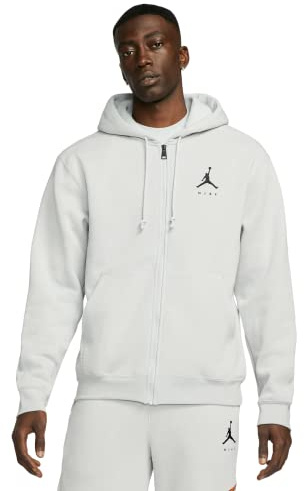 Nike Air Jordan Jumpman 1998 Finals Giacca in pile con cappuccio, da uomo, taglia L, grigio nebbia/nero, L, Nebbia grigia/nero, L