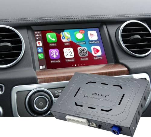 JoyeAuto Wireless CarPlay Empfänger Smart Box Für Land Rover/Jaguar Evoque Bosch (2013-2018MY), Carplay Schnittstelle Nachrüstsatz Decoder, Unterstützung Android Auto, Mirror Link, Rückfahrkamera