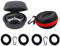 TTBDDM 2 Stück Reise Watch Case, Tragbare Uhrenbox, Single Uhrenbox, Einzelne Uhrenbox, mit 2 Karabiner und 4 Schwamm, zur Aufbewahrung von Uhren, Kopfhörern, Halsketten, Ringen (Schwarz, Rot)