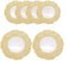WedDecor 33cm Round Charger Plate, Set of 6 Charger Plates, for Centerpiece Presentation Dinner Plate Set, Weddings, Banquets, Christmas Parties Table Decorations, Golden Crackled