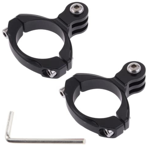BIUCHJIU 2 Pcs Handlebar Camera Mounts Aluminum Bike Handlebar Mounts Action Camera Mounts Mountain Motorcycle Camera Holder for Road Bike Mountain Bike Motorcycle Action Camera