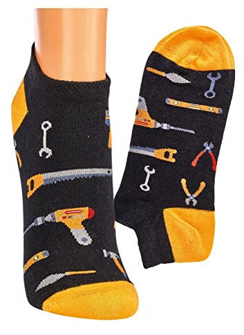 Socks4Fun Damen Jungen Herren Sneakersocken (2 Paar) 36-41 Werkzeug/Handwerker