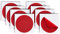 Adesivi Anticolisione Vetro 8 Cerchi in Vinile Adesivo Antiurto Persone e Uccelli per Finestra Vetrina (12 cm, rosso)