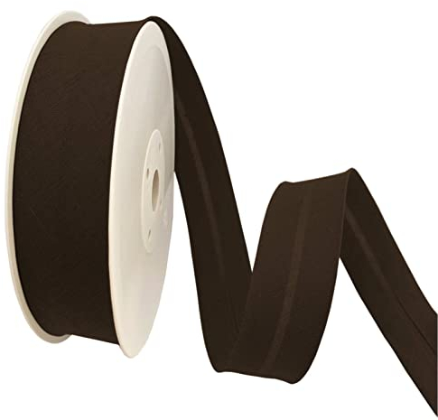 TEXTEX = 30 mm Breites Schrägband. 50% Baumwolle und 50% Polyester. Stück von 10m - (Dunkelbraun)