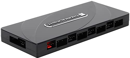 Thermalright FAN und ARGB HUB×8 ARGB/PWM Hub Controller Verwendete SATA Netzteil, Hub Unterstützung 8 Gruppen von Lüftern, 8-Port PC PWM Fan und ARGB Fan Controller, PWM Fan/ARGB Beleuchtung Hub