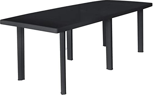 BULANED Gartentisch, Klapptisch Garten, Balkontisch, Garten Tisch, Balkonmöbel, Tisch Klappbar, Anthrazit 216 x 90 x 72 cm Kunststoff