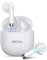 OSCAL Hibuds 5 Mini Bluetooth Wireless Headset 5.3 Quick Connect with Touch Control, IPX7 Waterproof Wireless Sports Headset for iPhone/Samsung/Android (White)