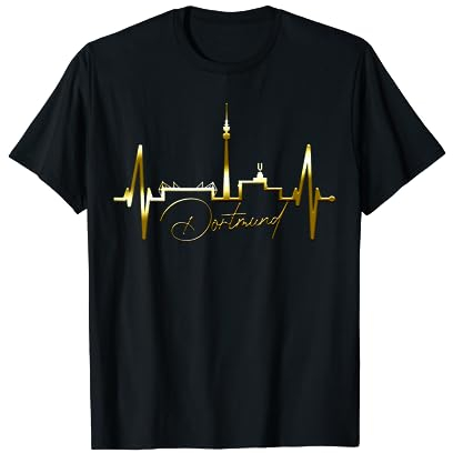 Dortmund Herzschlag Skyline Puls Ruhrpott I Love Dortmunder T-Shirt