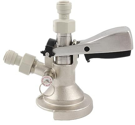 A-Typ/G-Typ-Bierfass-Kupplung, Fassbiersystem, Keg-Zapfhahn-Spender, Cornelius-Fass-Kupplung, Sankey Kegerator mit Speedfit-Adapter (Color : A type with adapter)