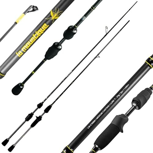 LMAB Angelrute La Moustique Spinning & Casting - Spinnrute für Forelle & Barsch Ultra-Light UL - Baitcaster Rute (255 cm, 20-60 g Wurfgewicht, Spinnrute)