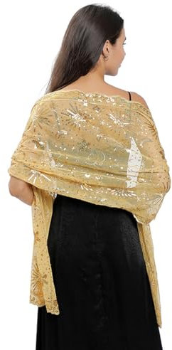 CCAIPU Spitze Stola für Damen, Lace Weich Schultertuch Schals Hochzeit Party Festliche Stola für Abendkleid