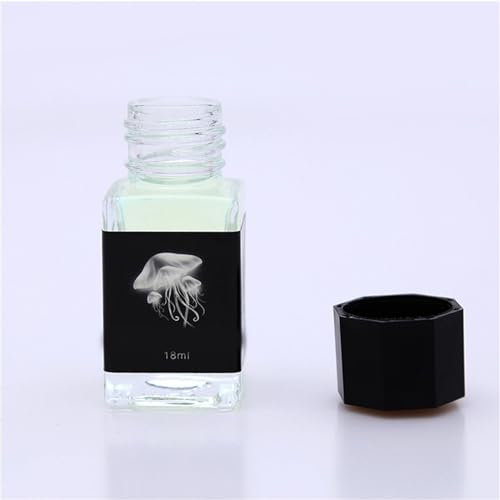 Mabta 18 ml nicht-kohlenstofffreier unsichtbarer Glas-Tauchstift für kreatives fluoreszierendes UV-Licht Geschenk Schreibwaren Füllfederhalter-Flaschen Set
