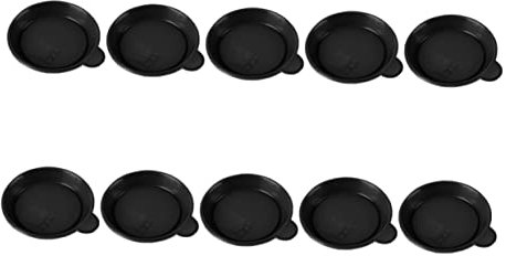 Yardenfun Lot de 10 Soucoupes pour Pots De Fleurs avec Bac Dégouttement Plateau en Plastique avec Poignées Idéal pour Les Bonsaïs Et