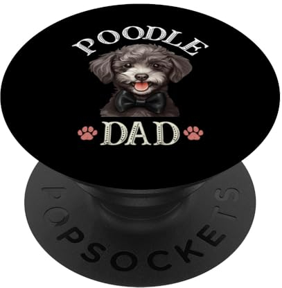 Pudel Papa Hundeliebhaber Pudel Hund Vatertag PopSockets mit austauschbarem PopGrip