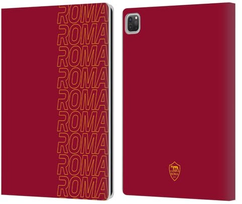 Head Case Designs Licenza Ufficiale AS Roma Eco Grafica Crest Custodia Portafoglio in Pelle Compatibile con Apple iPad PRO 13 M4 2024