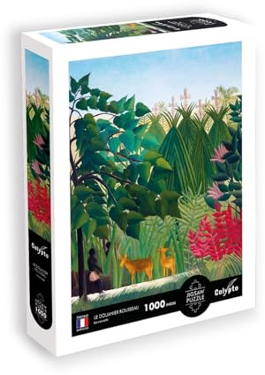 Calypto 3907006 Der Wasserfall, 1000 Teile Puzzle mit Soft-Touch, Kunstpuzzle mit samtiger Oberfläche, für Erwachsene und Kinder ab 9 Jahren, Henri Rousseau, Nachauflage