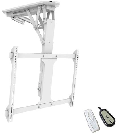 XNYXLPP Soporte de TV motorizado para televisores Planos y curvos, Soporte de TV de Techo con Control Remoto y Control de Interruptor, Soporte de Pared para TV Se Puede Instalar de Dos Maneras (A)
