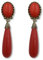 PENDIENTE FLAMENCA LAGRIMA MEDIANA (CORAL OSCURO)
