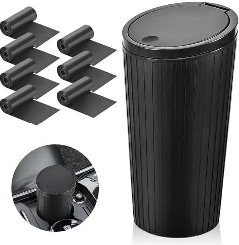 Peevisap Auto Mülleimer, Autozubehör Innenraum, Mülleimer Auto, Automülleinmer Mit Deckel, Auto Mülleimer Innenraum Mit 7 Rollen Müllbeutel, Für Autos, Zuhause, Büro, Schlafzimmer