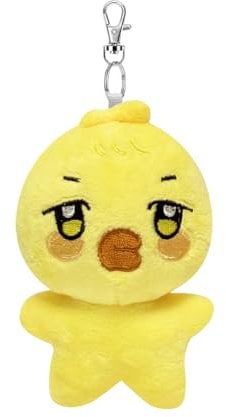 Swico Remado Niedlicher Cartoon-Tier-Schlüsselanhänger, Autoschlüsselanhänger, Frauen-Handtaschen-Anhänger, Geldbörse, Dekoration, Gelb, Large