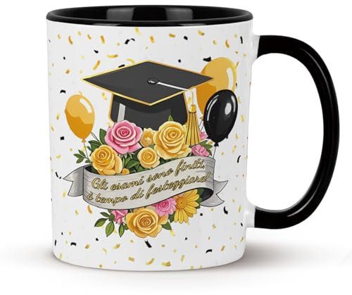 SUNXBUK Tazza Regalo Laurea, Tazza Laurea,Come Oggettistica Festa di Laurea, Graduation Gifts Personalizzata Decorazioni（Italiano）