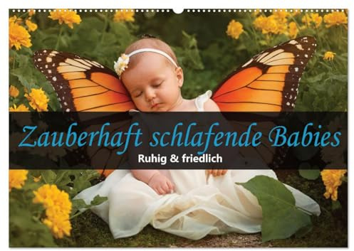 Zauberhaft schlafende Babies - Ruhig und friedlich (Wandkalender 2026 DIN A2 quer), CALVENDO Monatskalender: Entdecken Sie magische Momente tiefen Schlafes. (CALVENDO Menschen)