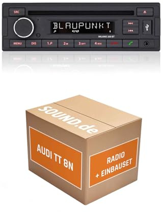 Autoradio Einbaupaket für Blaupunkt Milano 200 BT für Audi TT 8N Concert Bose Bluetooth USB